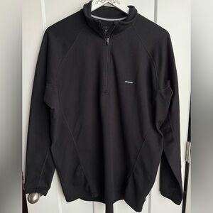 Patagonia XL Capilene Zip Neck Baselayer Top Black Outdoors Camping Hiking Ski